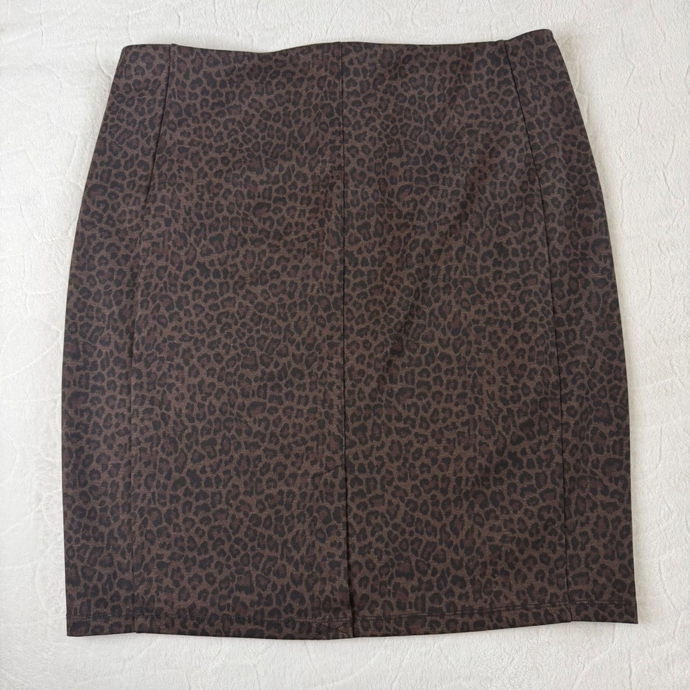 Liverpool Women 20W Cheetah Brown Animal Print Stretch Pencil Skirt LY6023Z17 - Picture 3 of 9